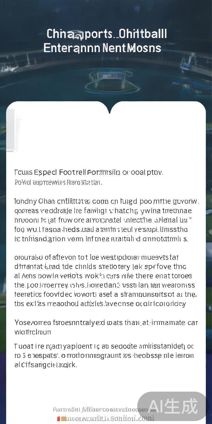 中国体育足球竞乐网：最新赛事资讯与精彩比赛报道汇总